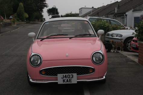 pink nissan figaro