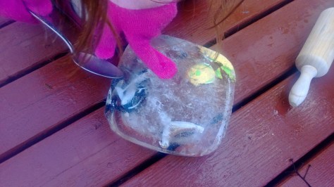 We need something to bash them out - let's try a spoon.