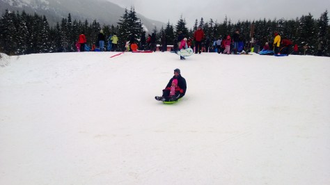 Sometimes with dad...