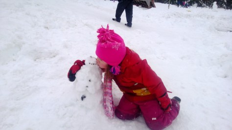 Before heading home we build a little snowman.  Goodbye - see you again soon.