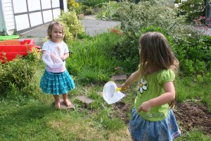 If we are very quiet we might catch a butterfly.