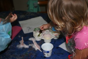 painting with feathers