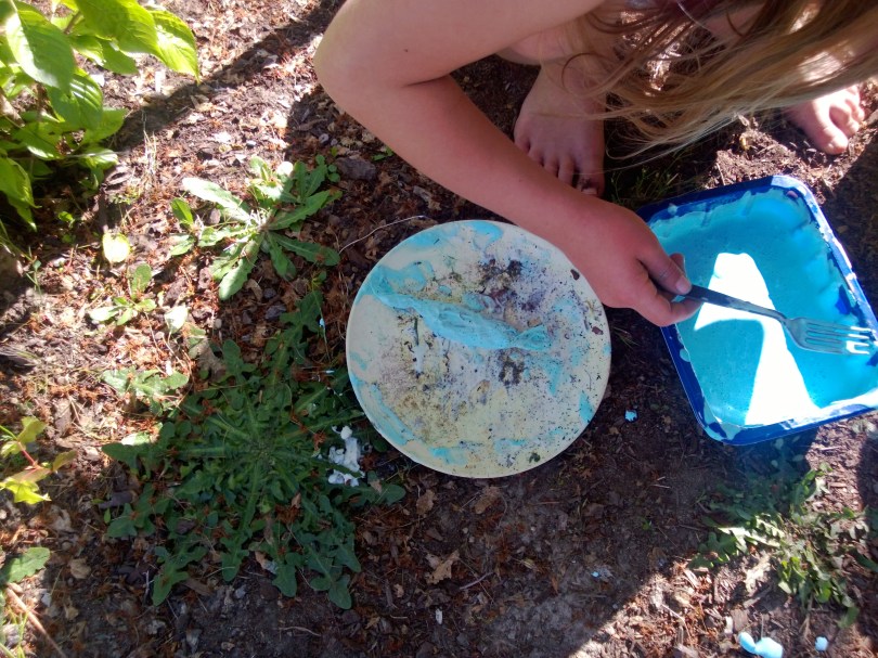 making potions in the garden