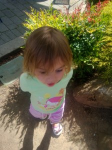 child playing in the dirt