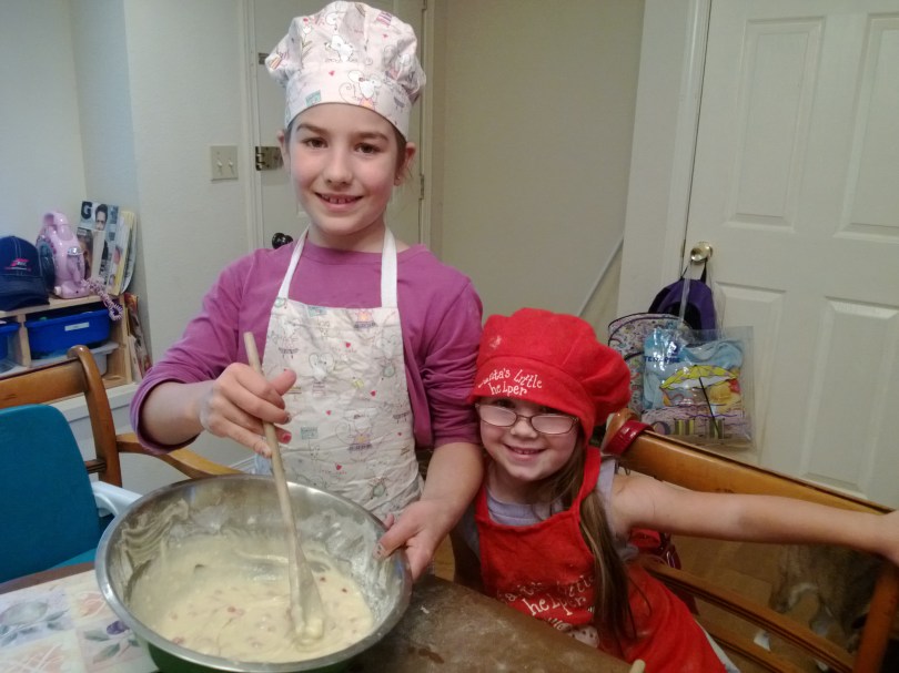 making huckleberry muffins