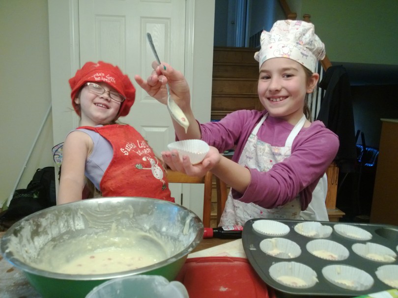 cooking huckleberry muffins