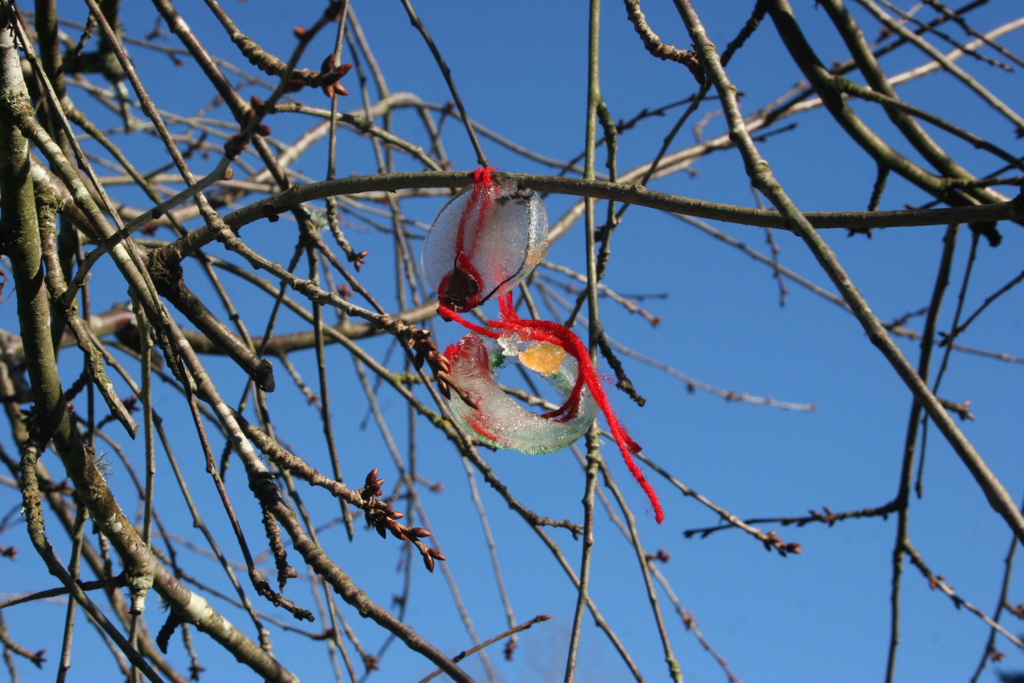 melting ice ornament with holes