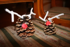 pine cone reindeer