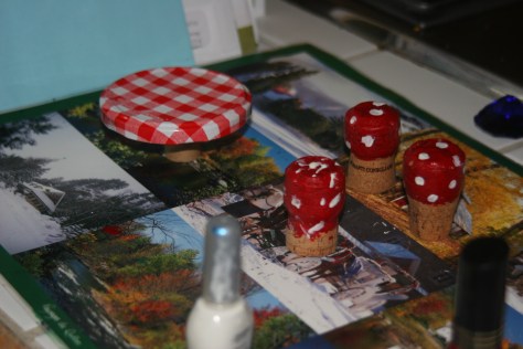 toadstools from corks