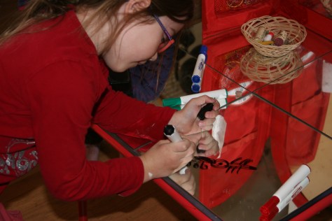 writing on a mirror table