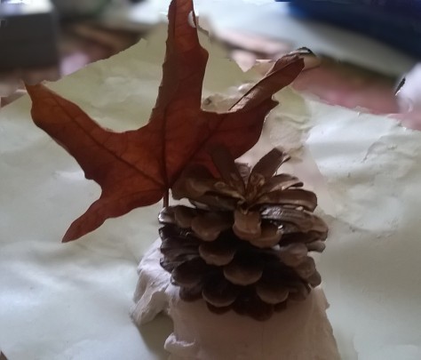 clay and leaves