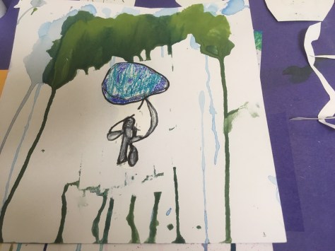 children's rain painting