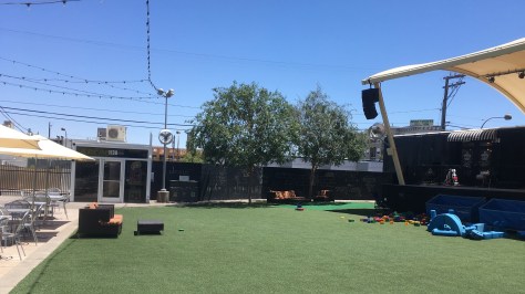 The play and stage area container park