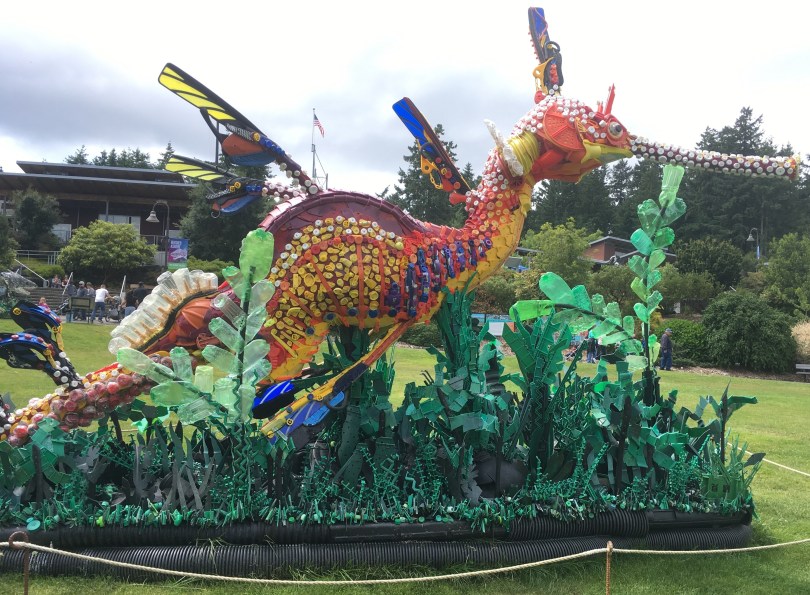 Washed ashore sculpture sea dragon