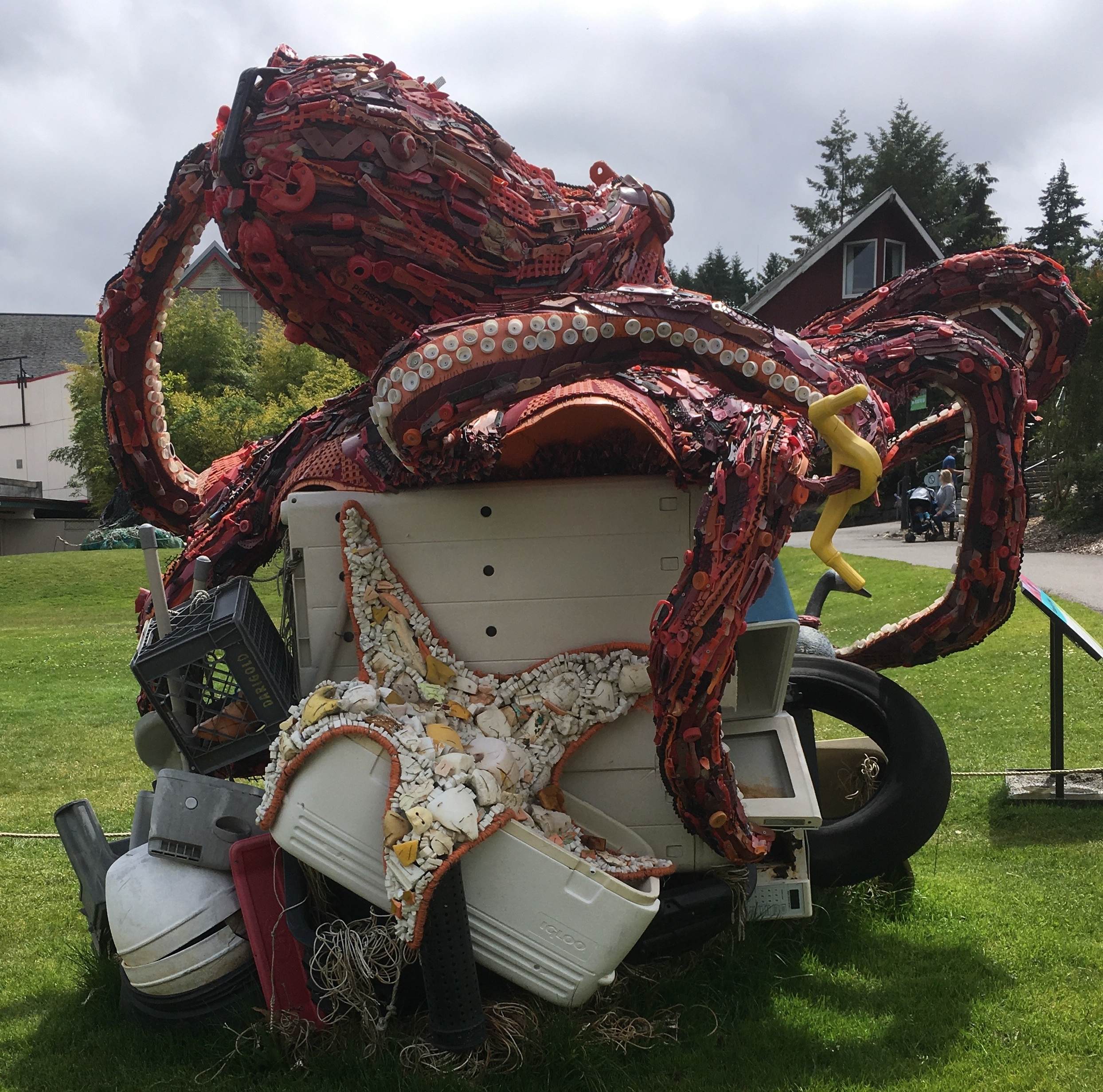 Octopus made from plastic