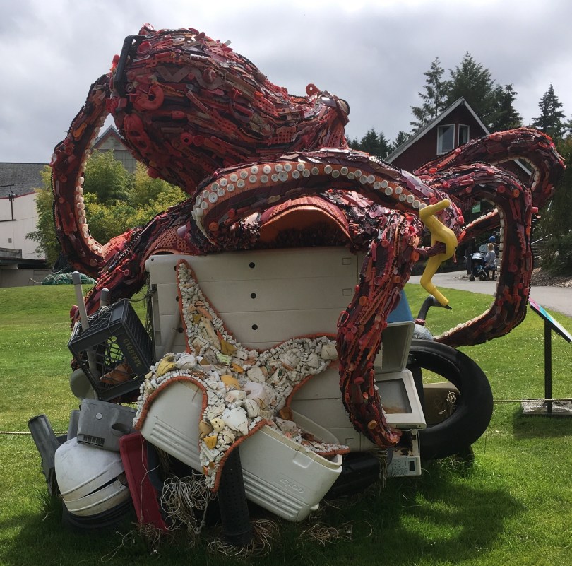 Octopus made from plastic