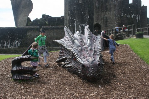 dragon at caerphilly