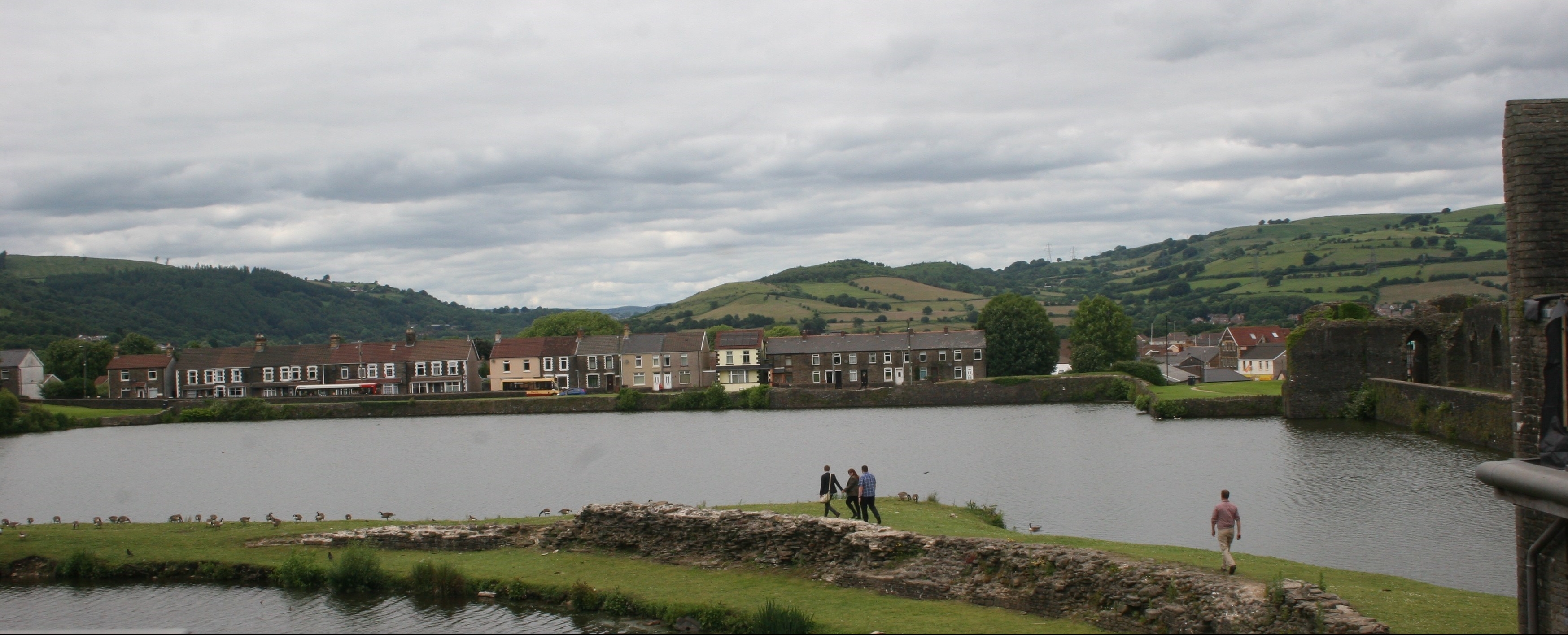 view from Caerphilly Castle