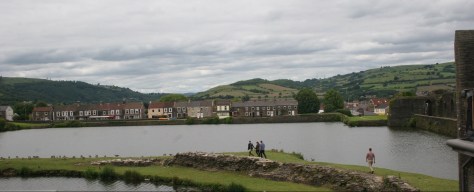 view from Caerphilly Castle