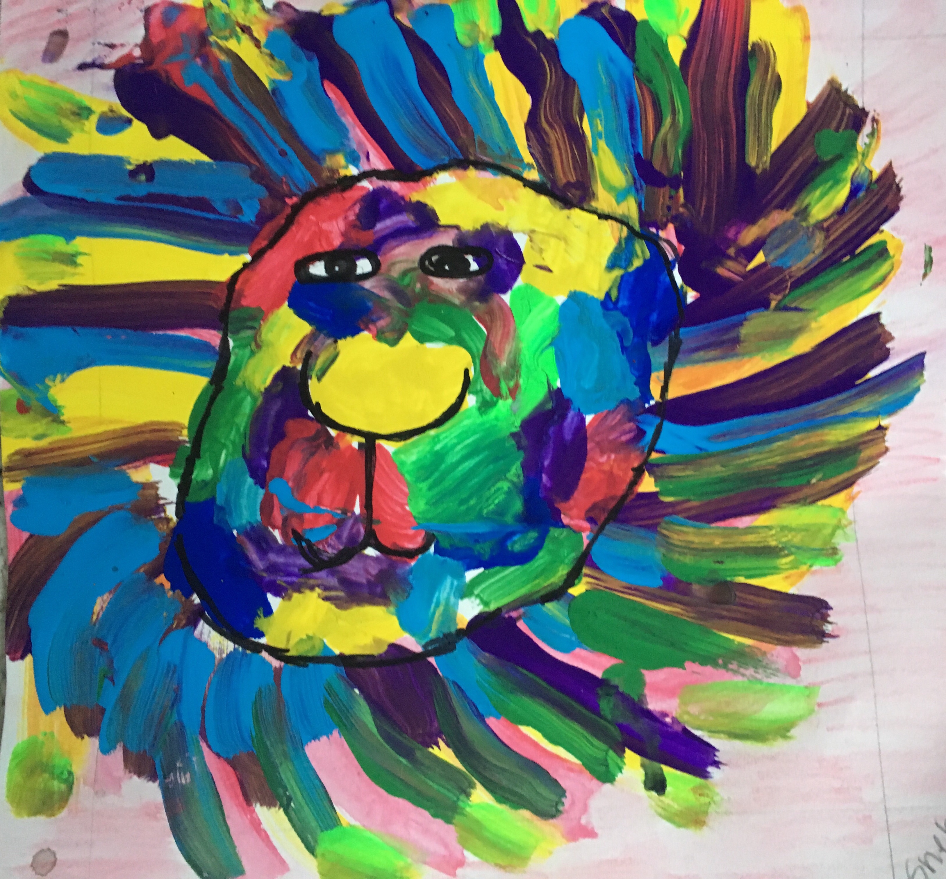 square one art project 1st grade - leroy neiman lions