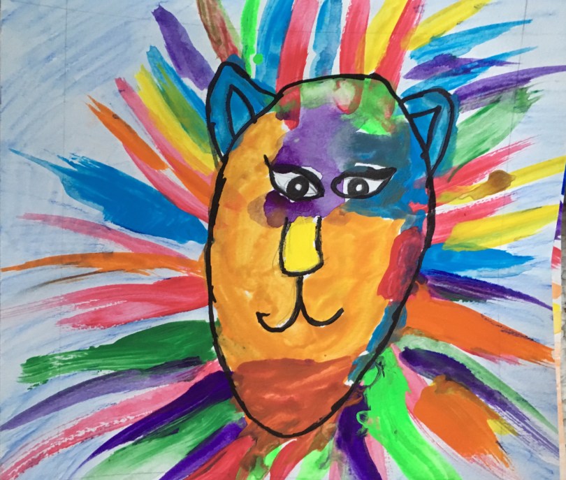 1st grade art lions