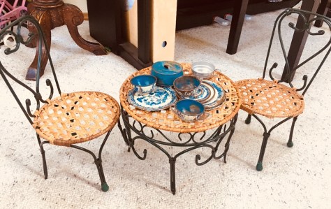 small table and chairs