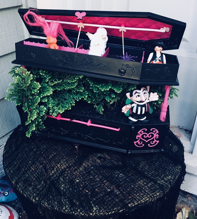 coffin planter made from toy