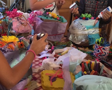making hats from paper grocery bags
