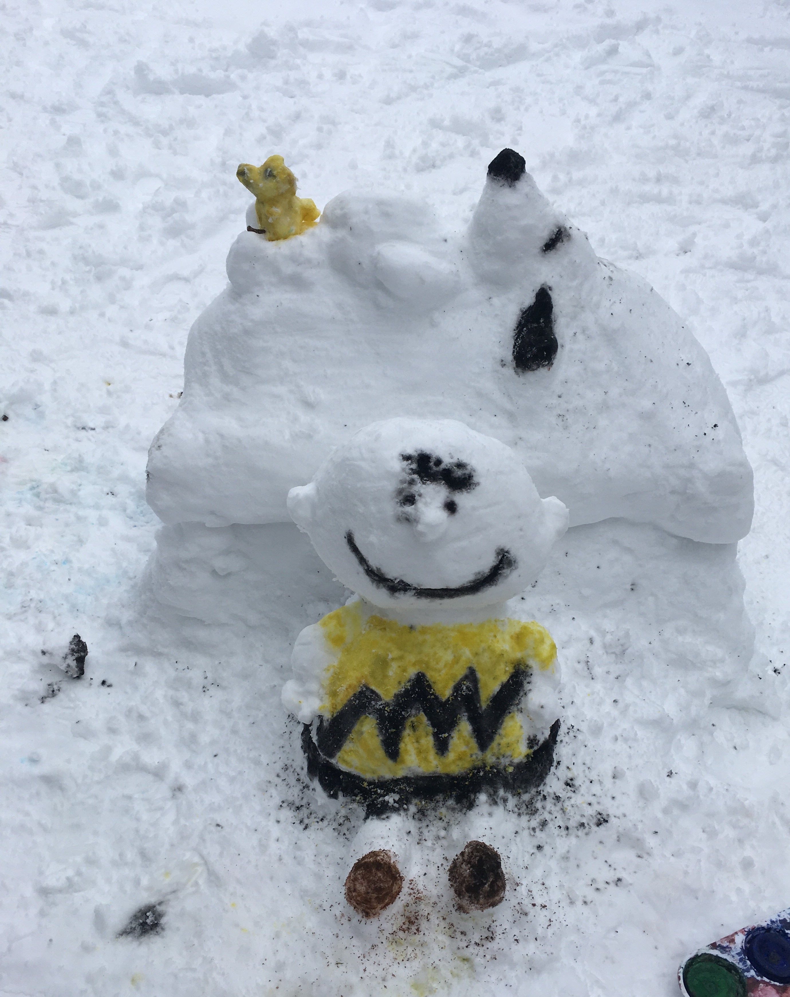snow sculpture Charlie Brown