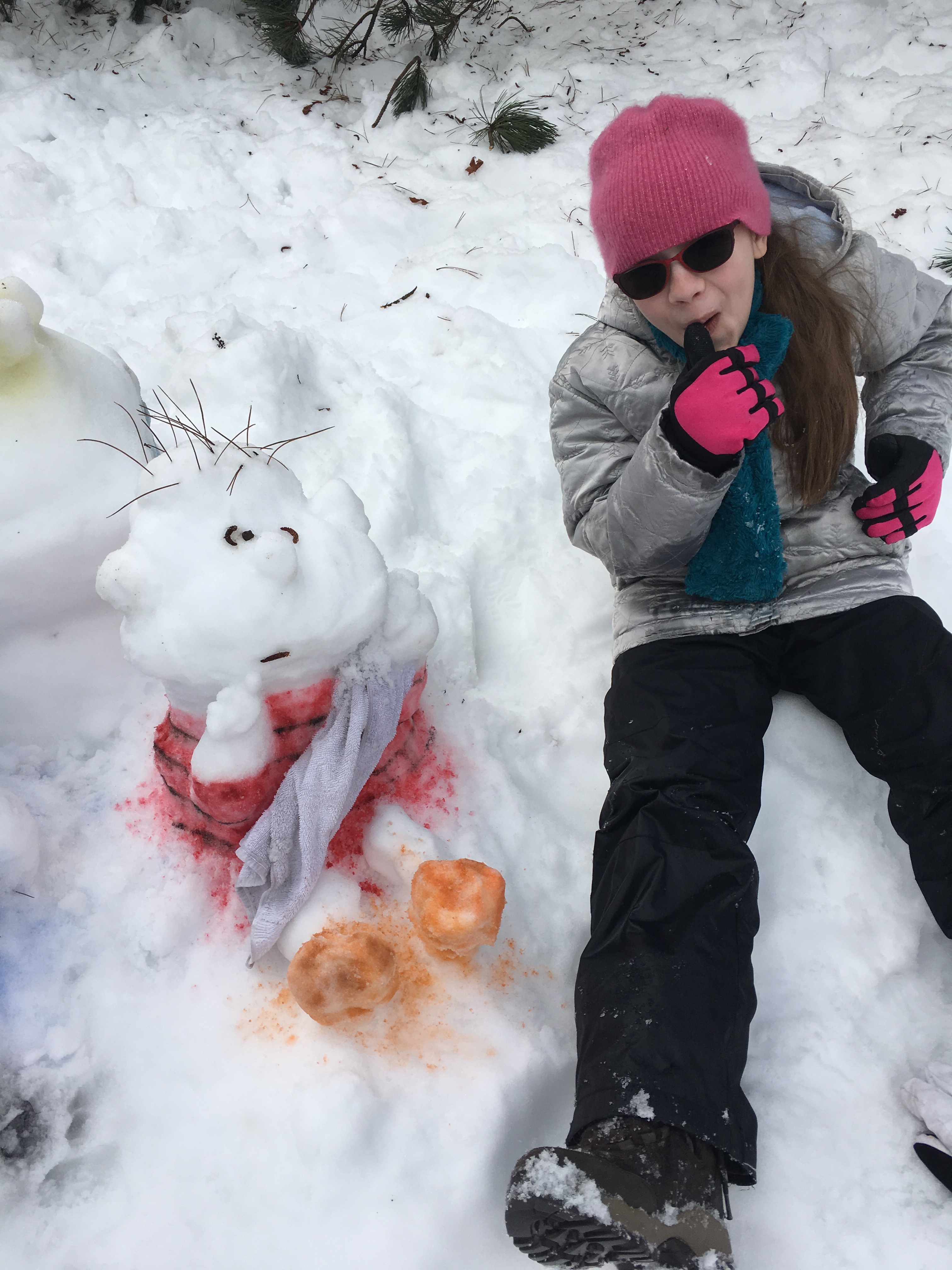 Linus Van Pelt snow sculpture